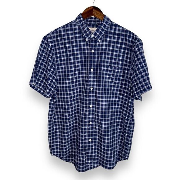 Polo Ralph Lauren Navy Blue S/S Oxford Button Down Shirt L - Picture 1 of 9